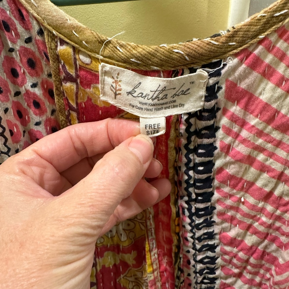 Comfy Kantha Bae cotton Harmony jumpsuit! Neutral w beautiful people! - Picture 10 of 10